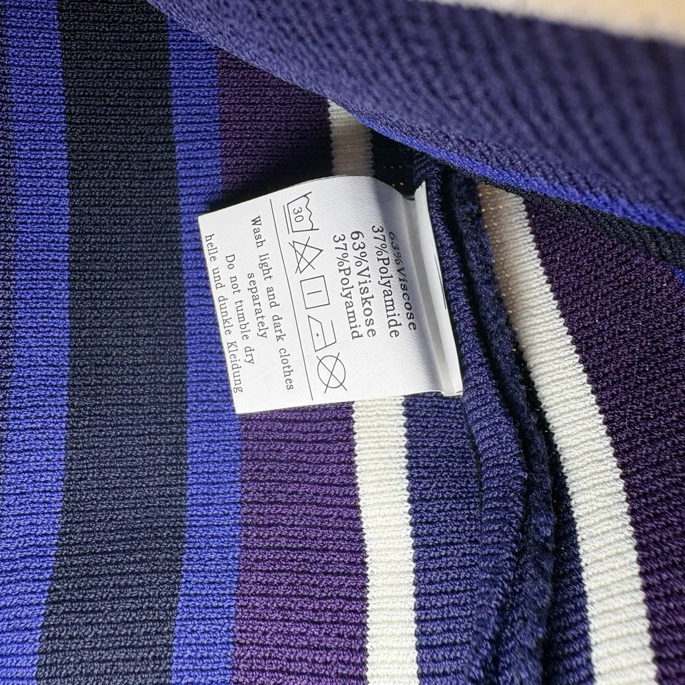 PJ Paul Jones Men's M Vintage Knit Blue Purple White Short Sleeve Sweater New!